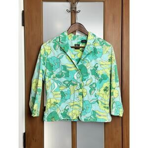 J815 - Women's Vtg. 90's Cropped Floral Jacket / Blazer - Size Medium